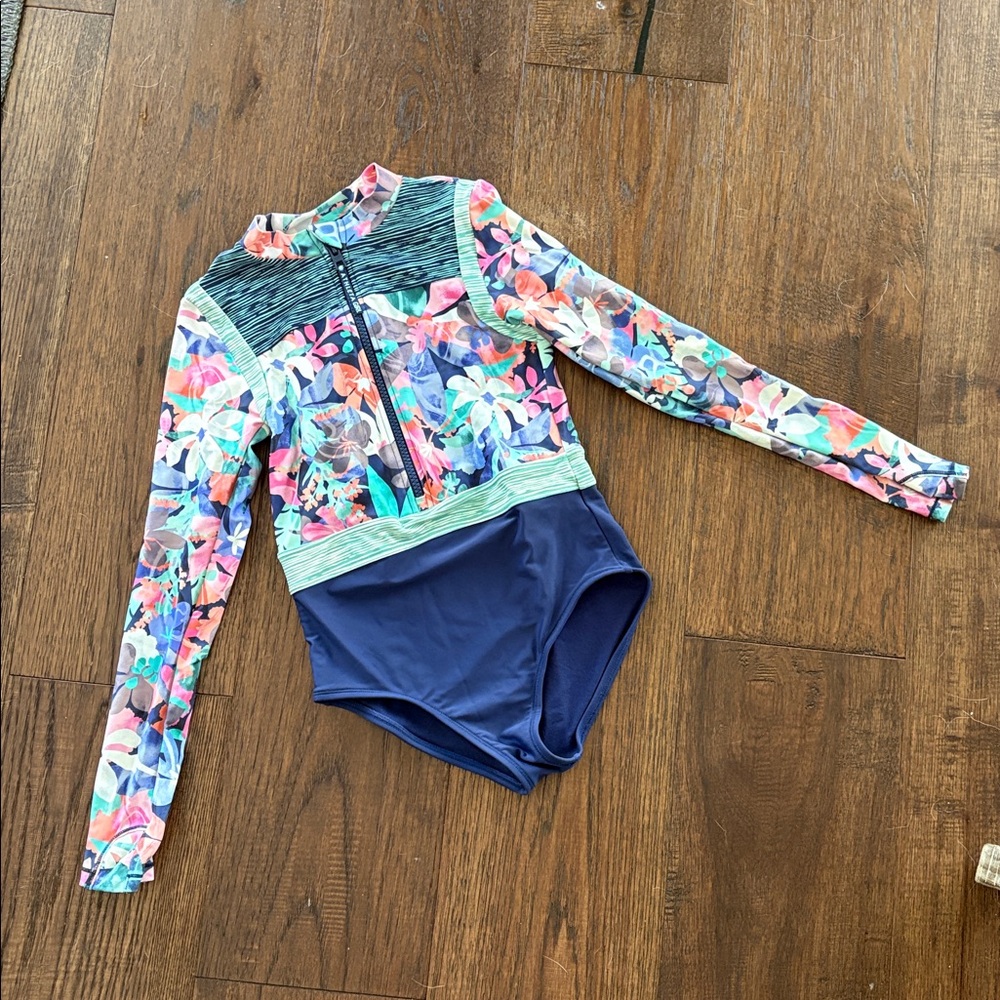 Athleta Girl Long Sleeve One Piece Swimsuit - Size M/8-10